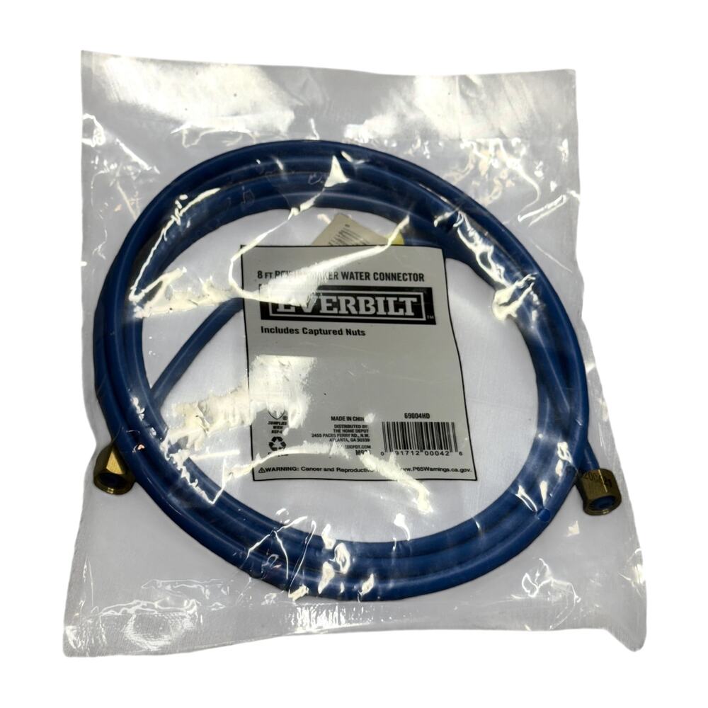 Everbilt 8 Ft PEX Icemaker Water Connector 69004HD Brass Nuts Sealed - Picture 4 of 7